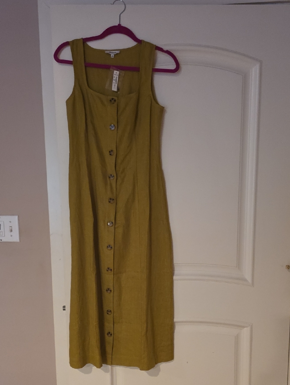 Madewell Midi Dress in Mustard